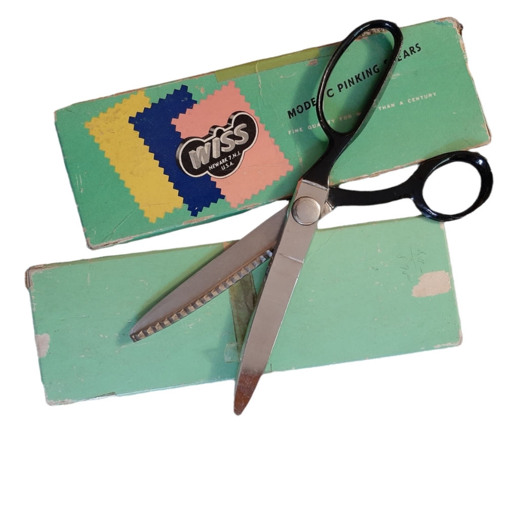 Wiss, Model C Pinking Shears, Vintage, Newark, NJ, Original Box